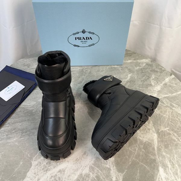 PRA 25s Boots Black With Fur Soft Cowhide 454752