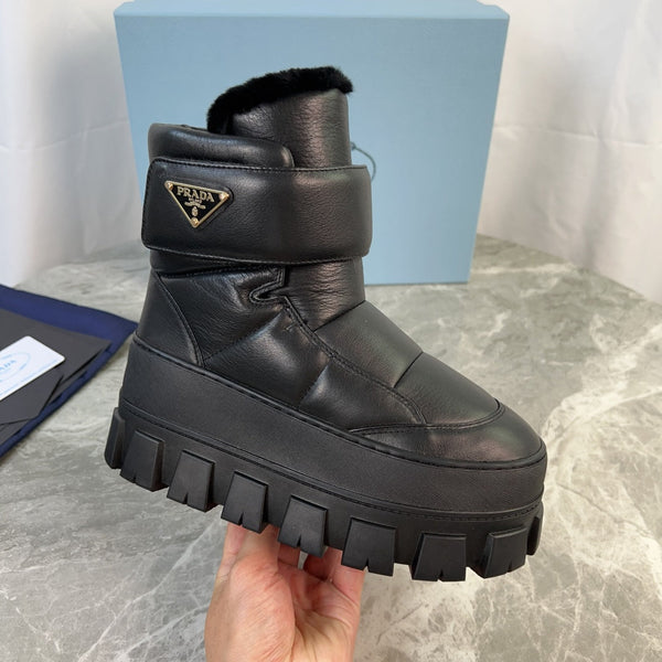 PRA 25s Boots Black With Fur Soft Cowhide 454752