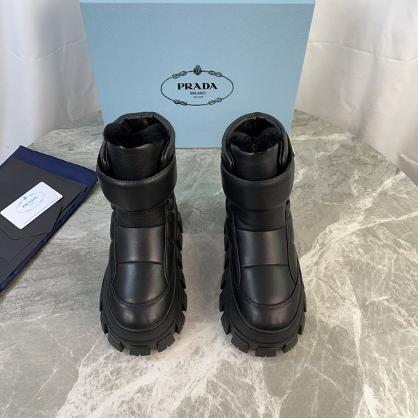 PRA 25s Boots Black With Fur Soft Cowhide 454752