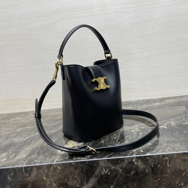 BORSA MINI 19 LOUISE IN PELLE DI VITELLO LISCIA NERA