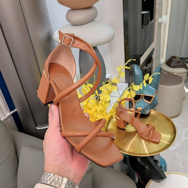 Jimmy 25 Sandal Heels Brown Cowhide 240088