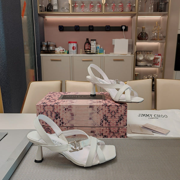 Jimmy 25 Jess Sandals White Leather 240097