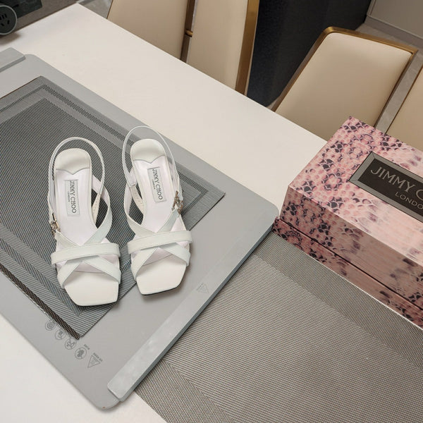 Jimmy 25 Jess Sandals White Leather 240097