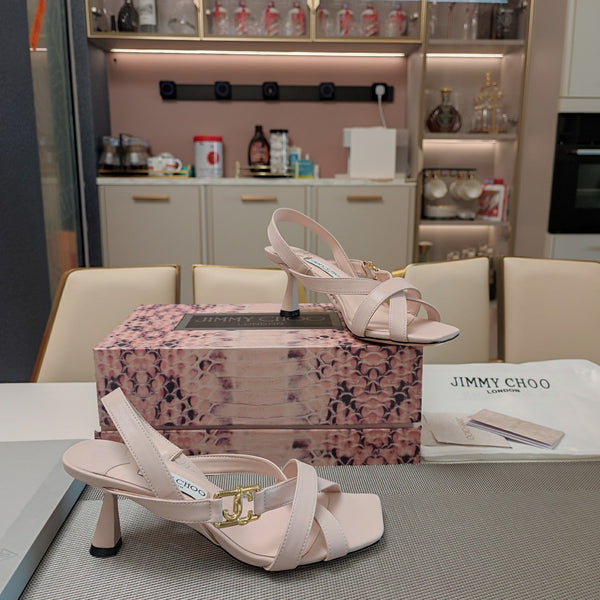 Jimmy 25 Jess Sandals Pale Pink Leather 240098