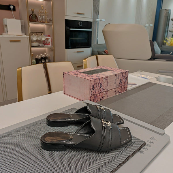 Jimmy 25 Slippers Black Nappa Leather 240101