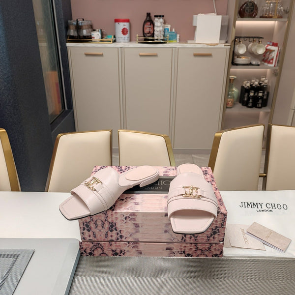 Jimmy 25 Slippers Nude Nappa Leather 240103