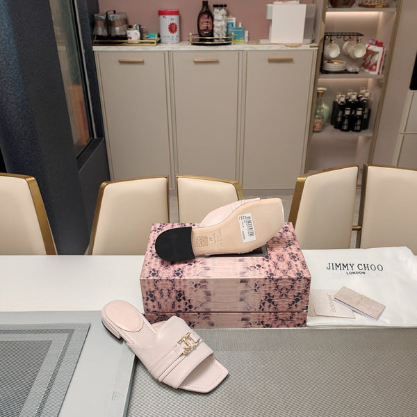 Jimmy 25 Slippers Nude Nappa Leather 240103