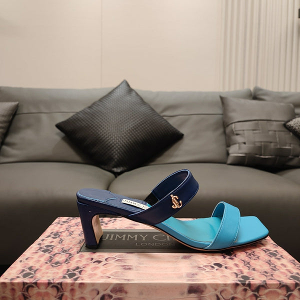 Jimmy 25 Kyda Nappa Sandals 55MM Ncs Blue Leather 240107