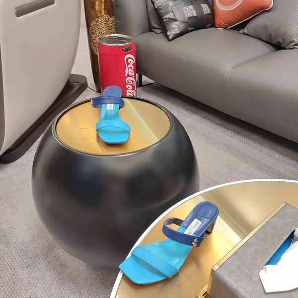 Jimmy 25 Kyda Nappa Sandals 55MM Ncs Blue Leather 240107