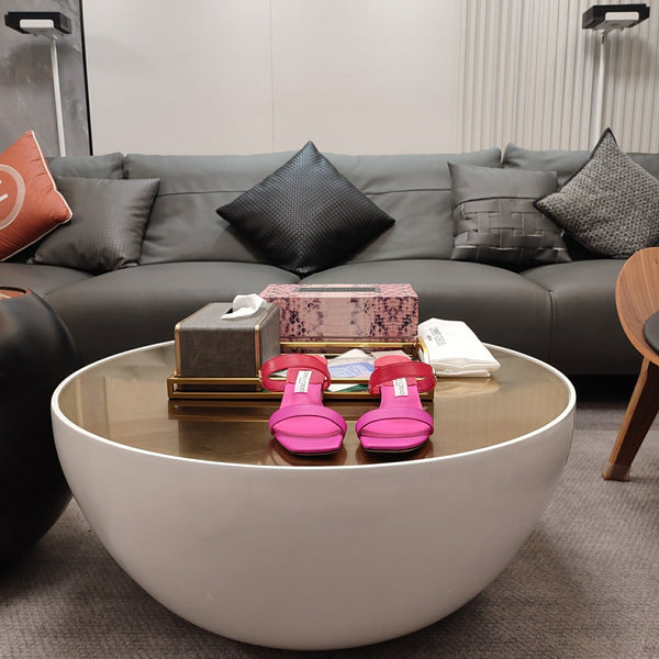 Jimmy 25 Kyda Nappa Sandals 55MM Fuchsia and Pink Leather 240108