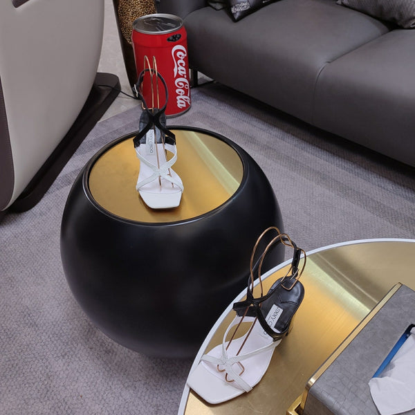 Jimmy 25 Azie Colorblock Sandal 11CM White mix Black Calfskin 240112