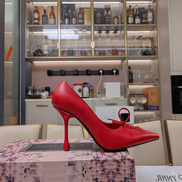 Jimmy 25 Pump High Heels Red Cowhide 240003