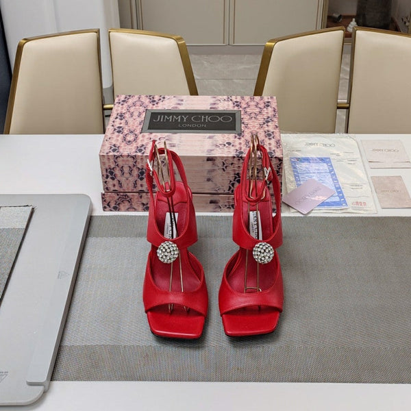 Jimmy 25 Orb 100 Sandal Red Nappa Leather 240018