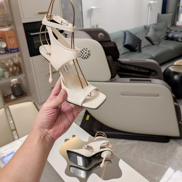 Jimmy 25 Orb 100 Sandal White Nappa Leather 240019