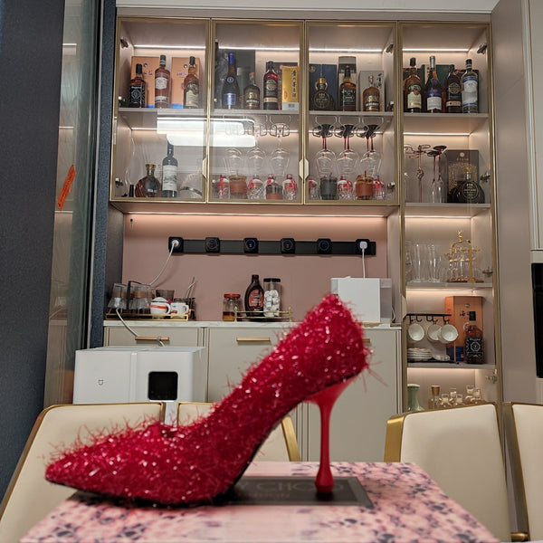 Jimmy 25 Ixia 100 Pump Ruby Red Tinsel 240024