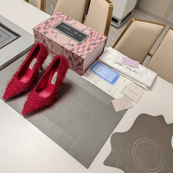 Jimmy 25 Ixia 100 Pump Ruby Red Tinsel 240024