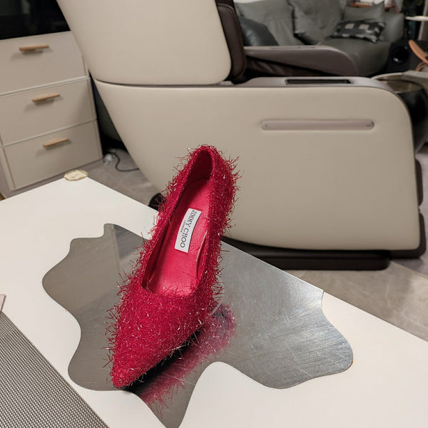 Jimmy 25 Ixia 100 Pump Ruby Red Tinsel 240024