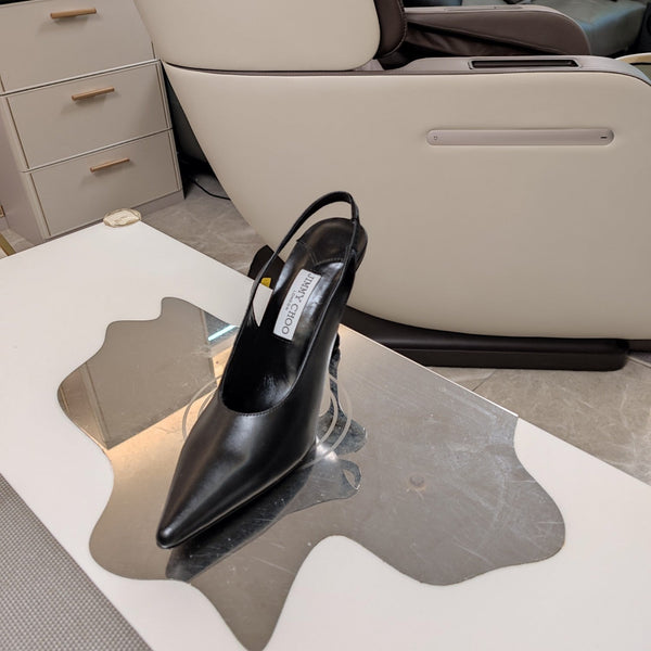 Jimmy 25 Slingback Pump Heels Black Nappa Leather 240025