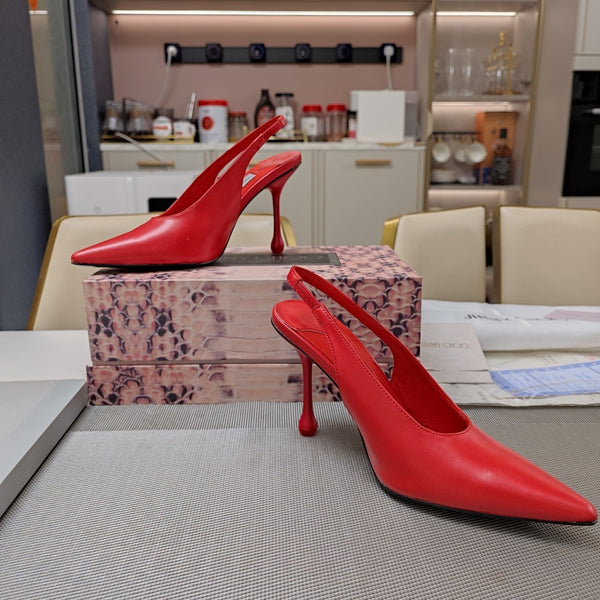 Jimmy 25 Slingback Pump Heels Red Nappa Leather 240026