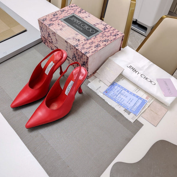 Jimmy 25 Slingback Pump Heels Red Nappa Leather 240026