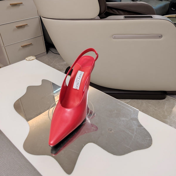 Jimmy 25 Slingback Pump Heels Red Nappa Leather 240026