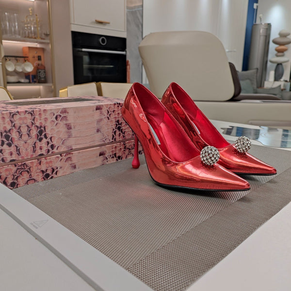 Jimmy 25 Orb Pump 100 Red Patent Leather 240044