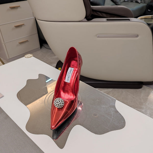 Jimmy 25 Orb Pump 100 Red Patent Leather 240044