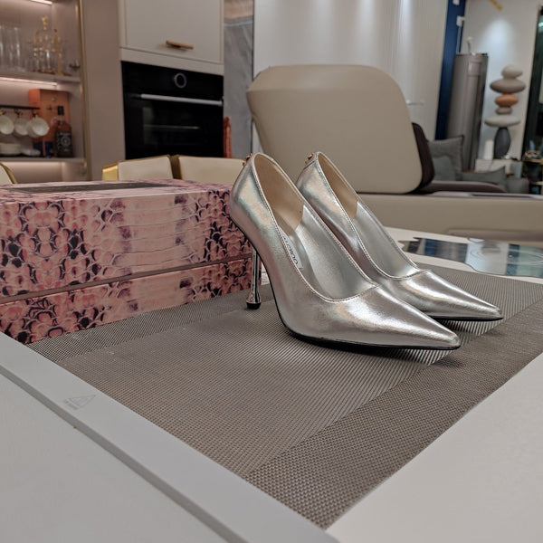 Jimmy 25 Love 100 Pump Silver Cowhide 240038