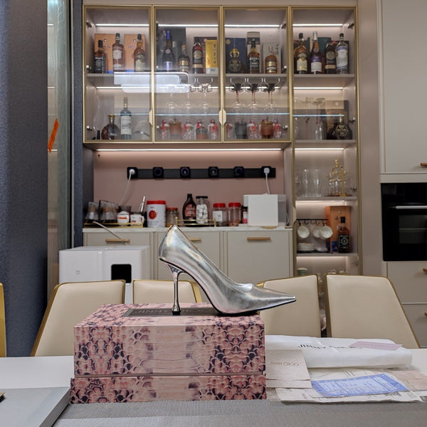 Jimmy 25 Love 100 Pump Silver Cowhide 240038