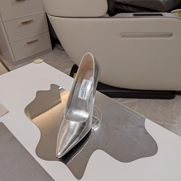 Jimmy 25 Love 100 Pump Silver Cowhide 240038