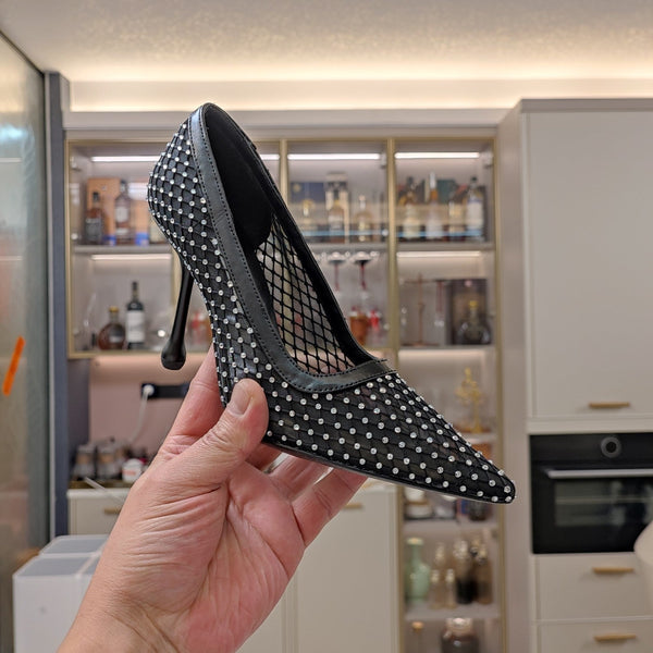 Jimmy 25 Love 100 Pump Black Mesh 240041