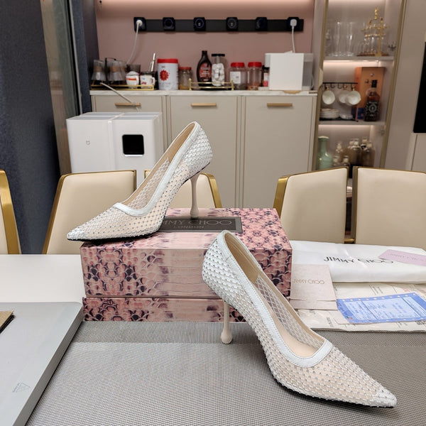 Jimmy 25 Love 100 Pump White Mesh 240042