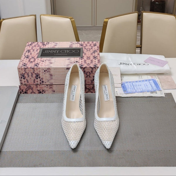 Jimmy 25 Love 100 Pump White Mesh 240042