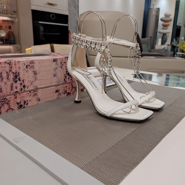 Jimmy 25 Verity Sandal 70 White Leather 240034