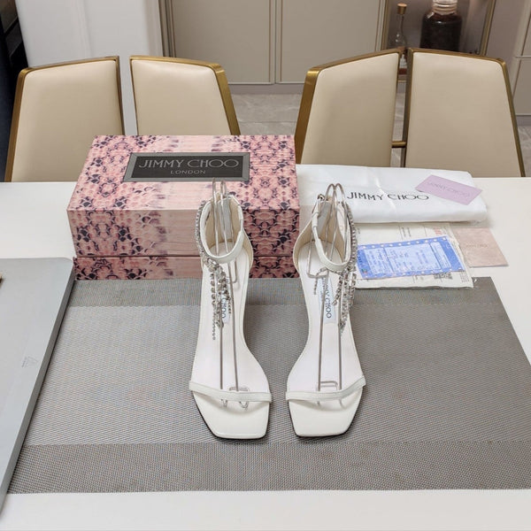 Jimmy 25 Verity Sandal 70 White Leather 240034