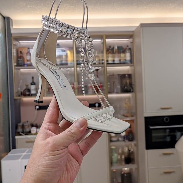 Jimmy 25 Verity Sandal 70 White Leather 240034