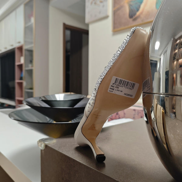 Jimmy 25 Vivi 100 Mule White Mesh Gauze 240052