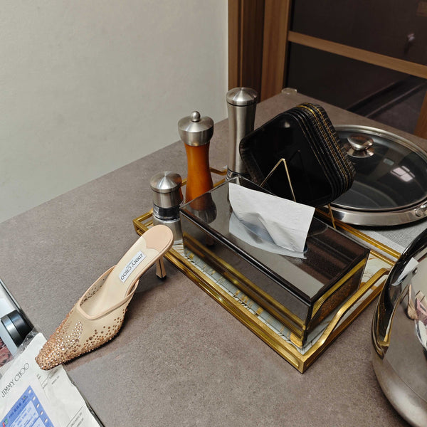 Jimmy 25 Vivi 100 Mule Cream Mesh Gauze 240053