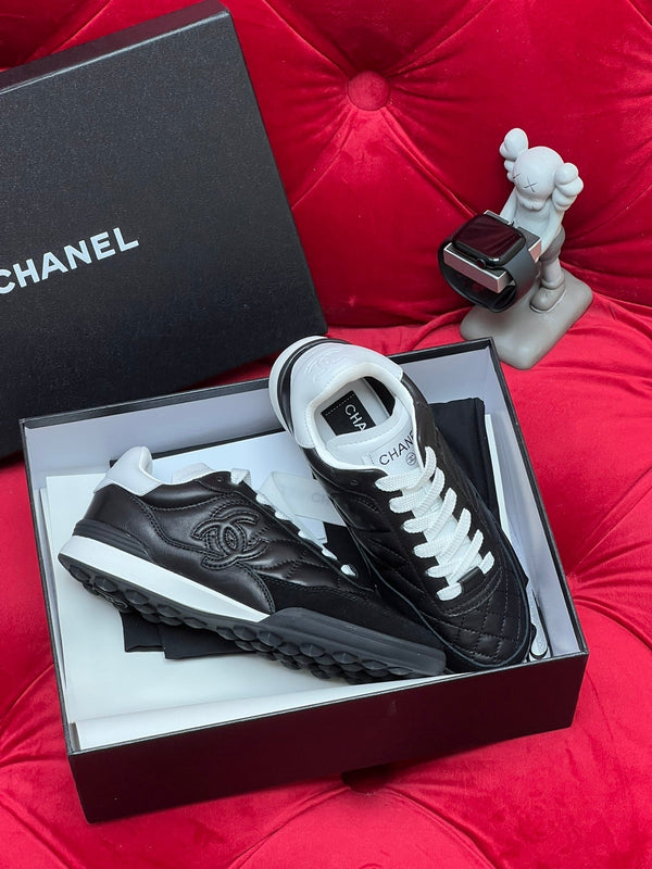 cc low sneaker black quilted calfskin