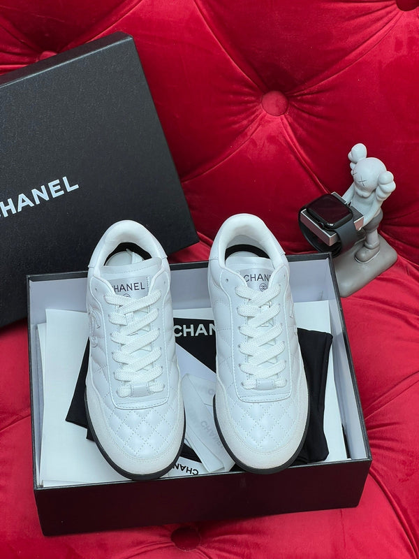 cc low sneaker white quilted calfskin