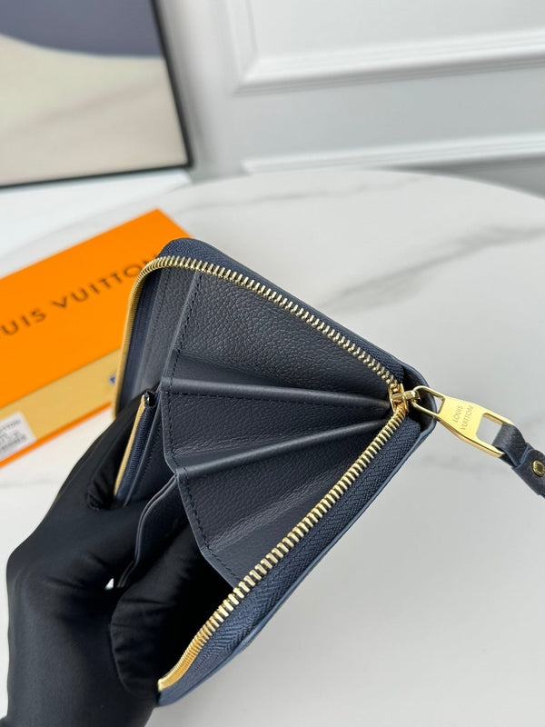 LV Zippy Wallet Black Beige Monogram Empreinte Leather 221539