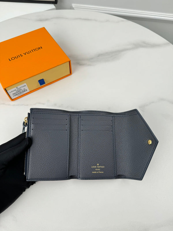 LV Victorine Wallet Black Beige Monogram Empreinte Leather 221543