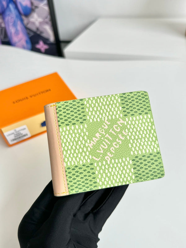 LV x Tyler Slender Wallet Green Damier Golf Canvas 221434