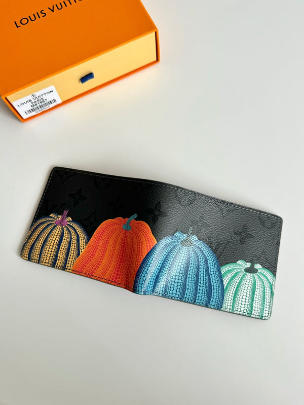 LV x YK Pumpkins Slender Wallet Monogram Eclipse Canvas 221437