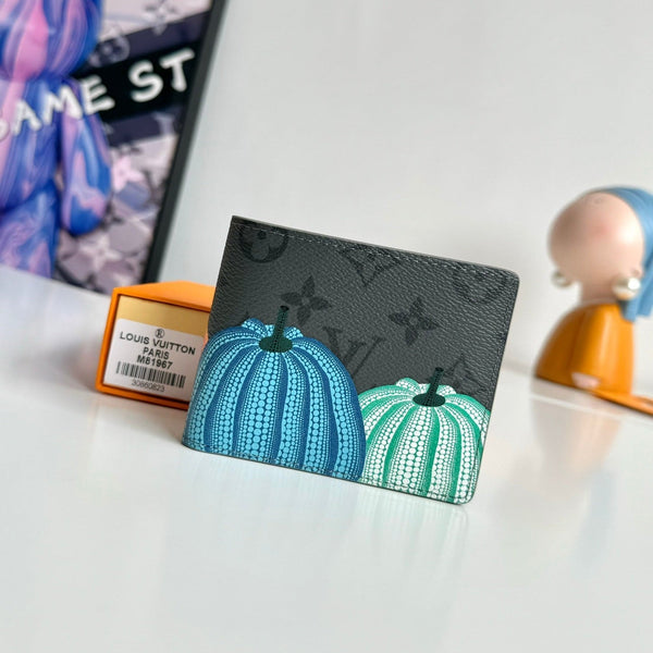LV x YK Pumpkins Slender Wallet Monogram Eclipse Canvas 221437