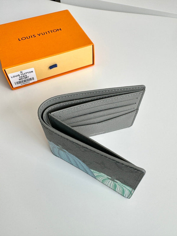 LV x YK Pumpkins Slender Wallet Monogram Eclipse Canvas 221437