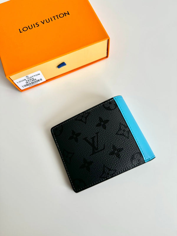 LV Multiple Wallet Turquoise Monogram Eclipse Canvas 221448