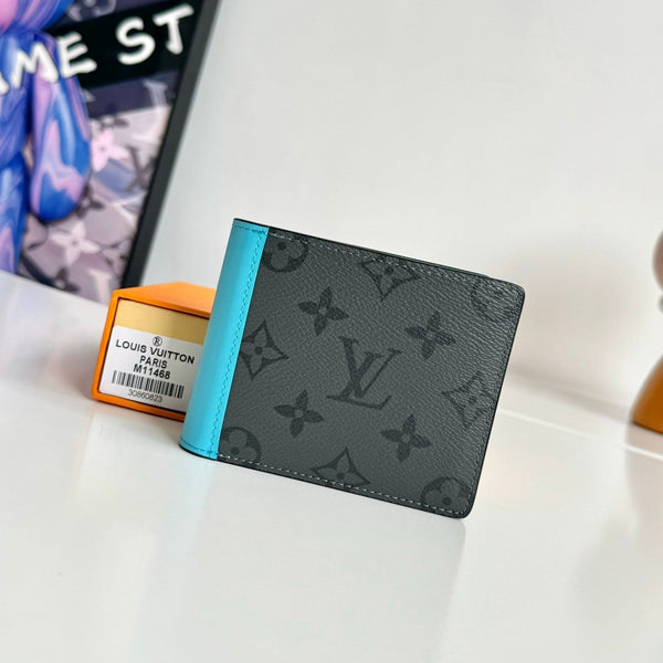 LV Multiple Wallet Turquoise Monogram Eclipse Canvas 221448