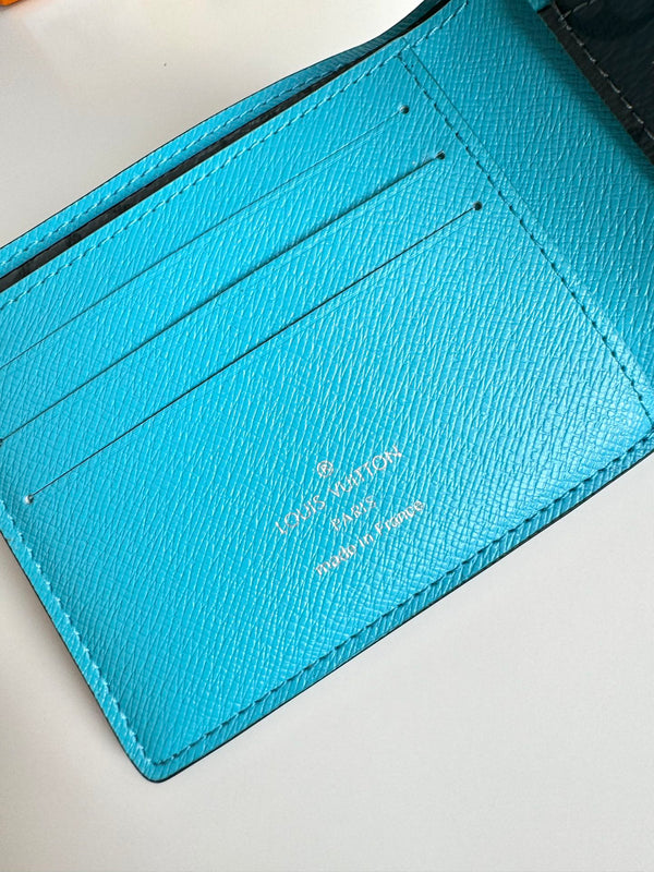 LV Multiple Wallet Turquoise Monogram Eclipse Canvas 221448