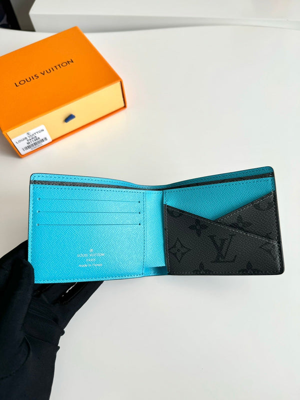 LV Multiple Wallet Turquoise Monogram Eclipse Canvas 221448